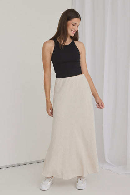 Lagos Linen Maxi Skirt