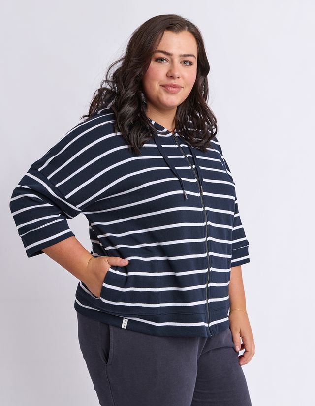 Elm Beachy Striped Hoodie