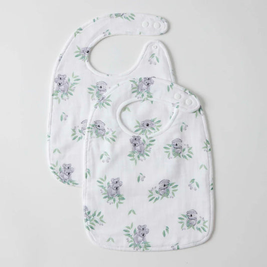 Jiggle & Giggle Koala Cuddles boxed bib set of 2