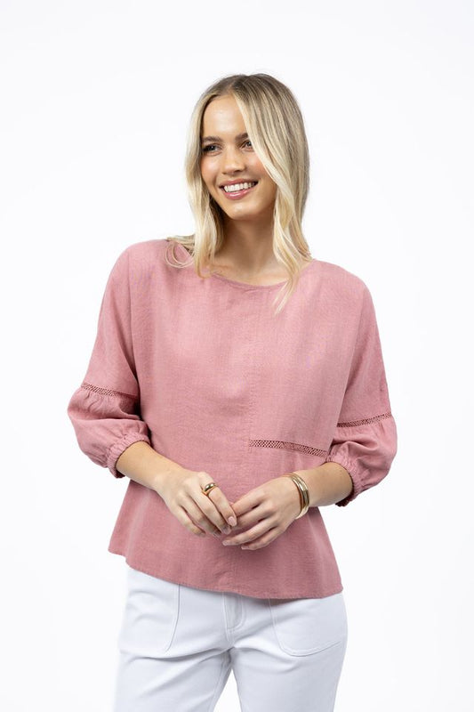 Humidity Millie Top - Rose