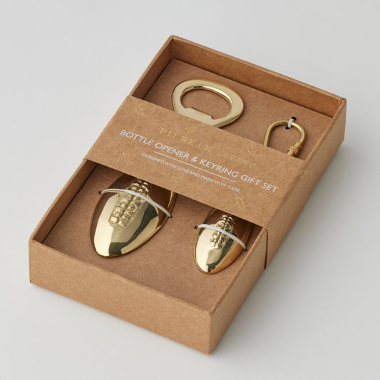 Pilbeam Football Bottle Opener & Keyring Set