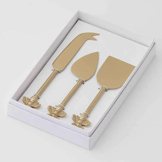 Pilbeam Bee Cheese Knives - brass