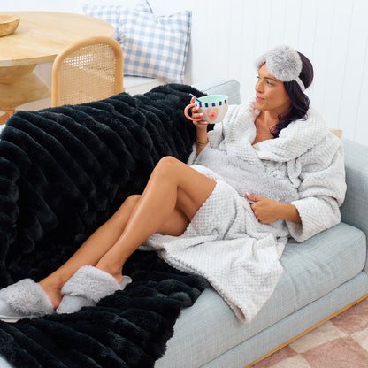 Annabel Trends Cosy Luxe Waffle Robe - various colours