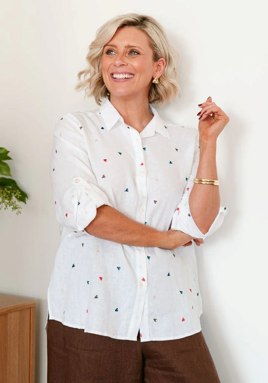 Soul Sparrow Heart Linen Shirt