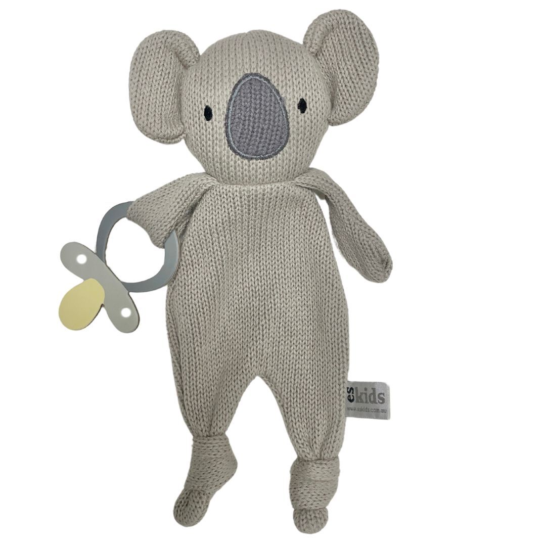 ES Kids Eco Knitted Comforter With Dummy Holder - various designs