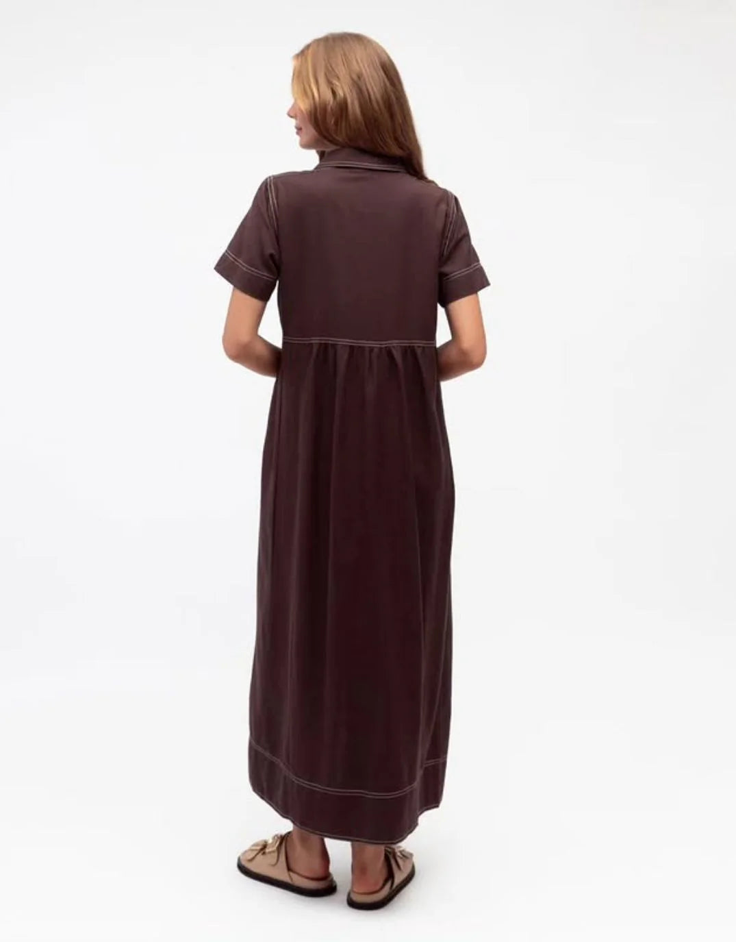Label Of Love Contrast Stitch Midi Dress