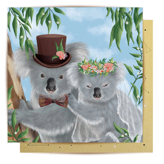Greeting Card - Koala Wedding