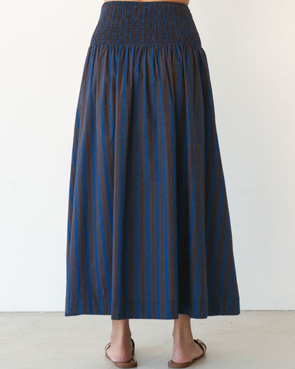 Shirred Waist Stripe Skirt